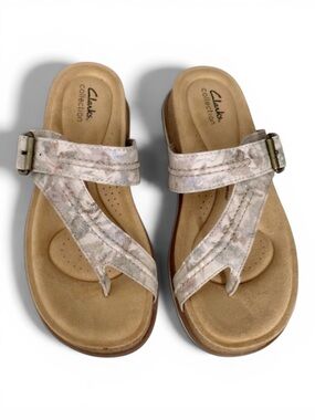 NEW Clarks Madi Sand Slide-On Comfy Walking Sandals Womens Size 8 NIB New In Box